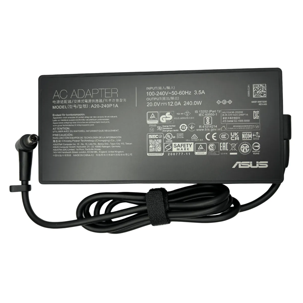 ASUS - Cargador 100% Original Asus Rog Strix 20v - 120a 240w