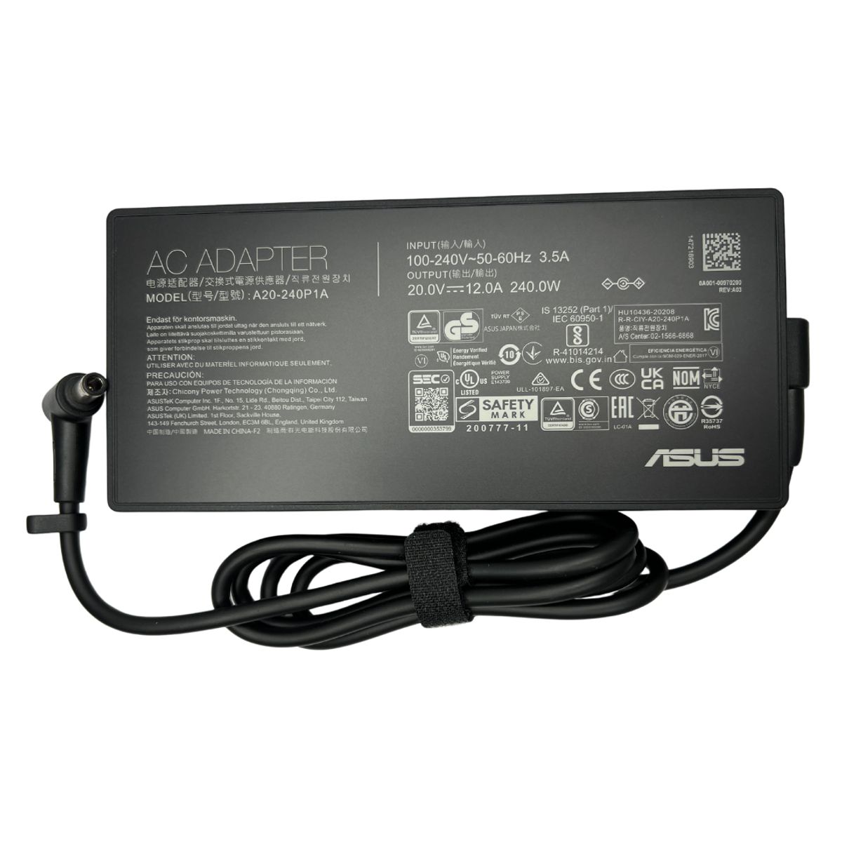 ASUS - Cargador 100% Original Asus Rog Strix 20v - 120a 240w