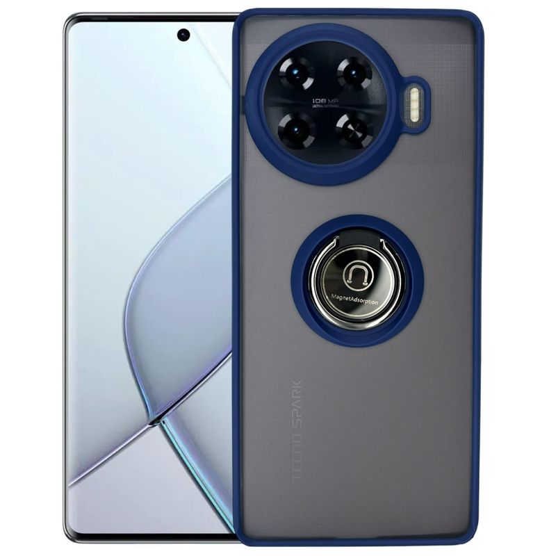 GENERICO - Funda Estuche AntiGolpes Mate Compatible Tecno Spark 20 Pro Plus Azul