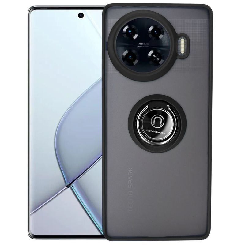 GENERICO - Funda Estuche AntiGolpes Mate Compatible Tecno Spark 20 Pro Plus Negro