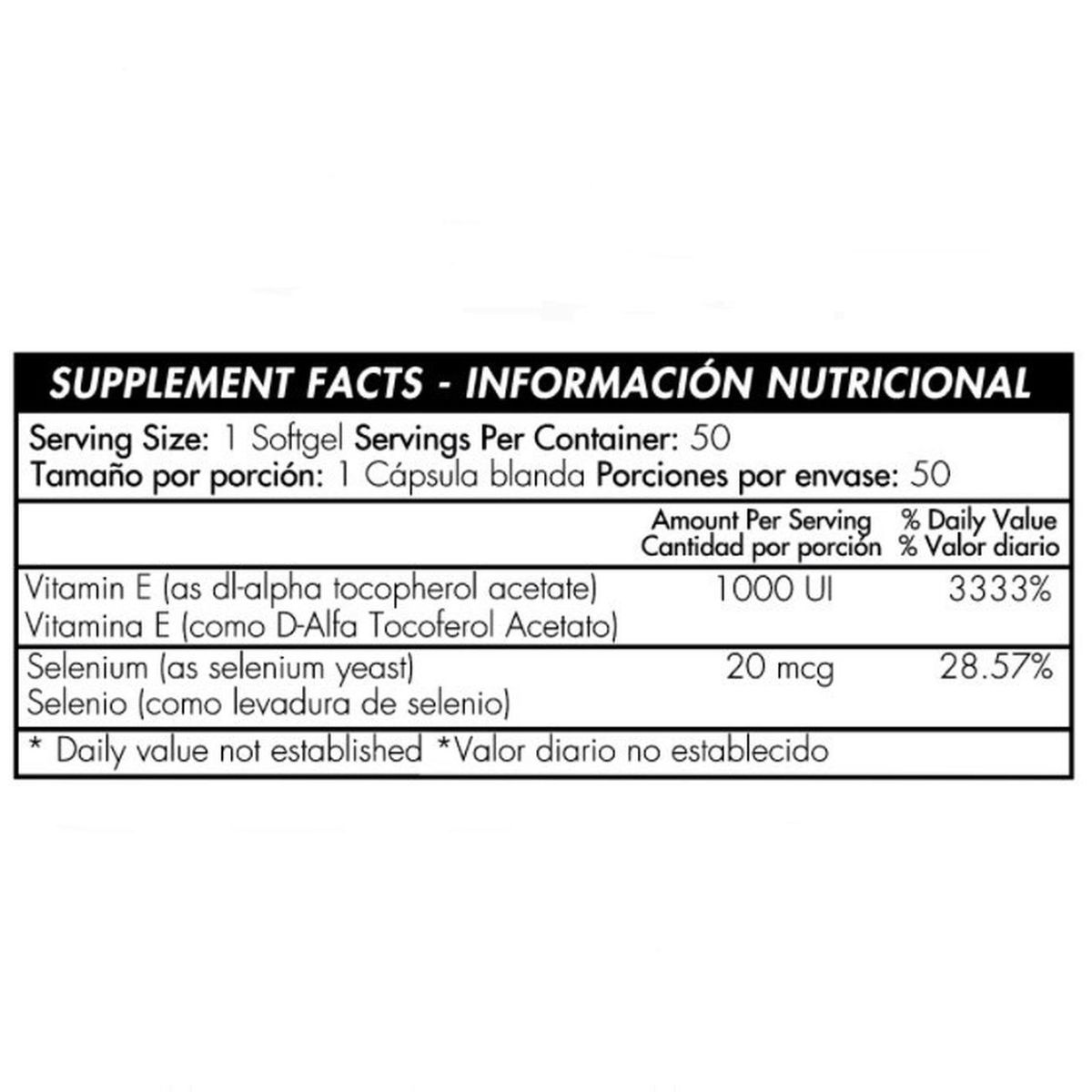 HEALTHY AMERICA - Vitamina E 1000 IU con Selenio x 100 Soft - Healthy America