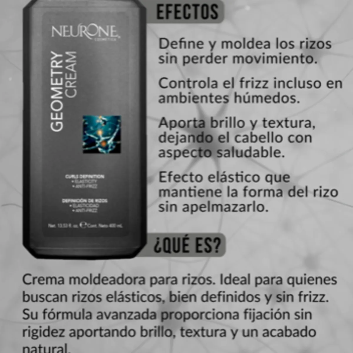 NEURONE COSMETICA - Neurone Geometry Cream 400ml-Moldeadora para Rizos Definidos-Sin Frizz