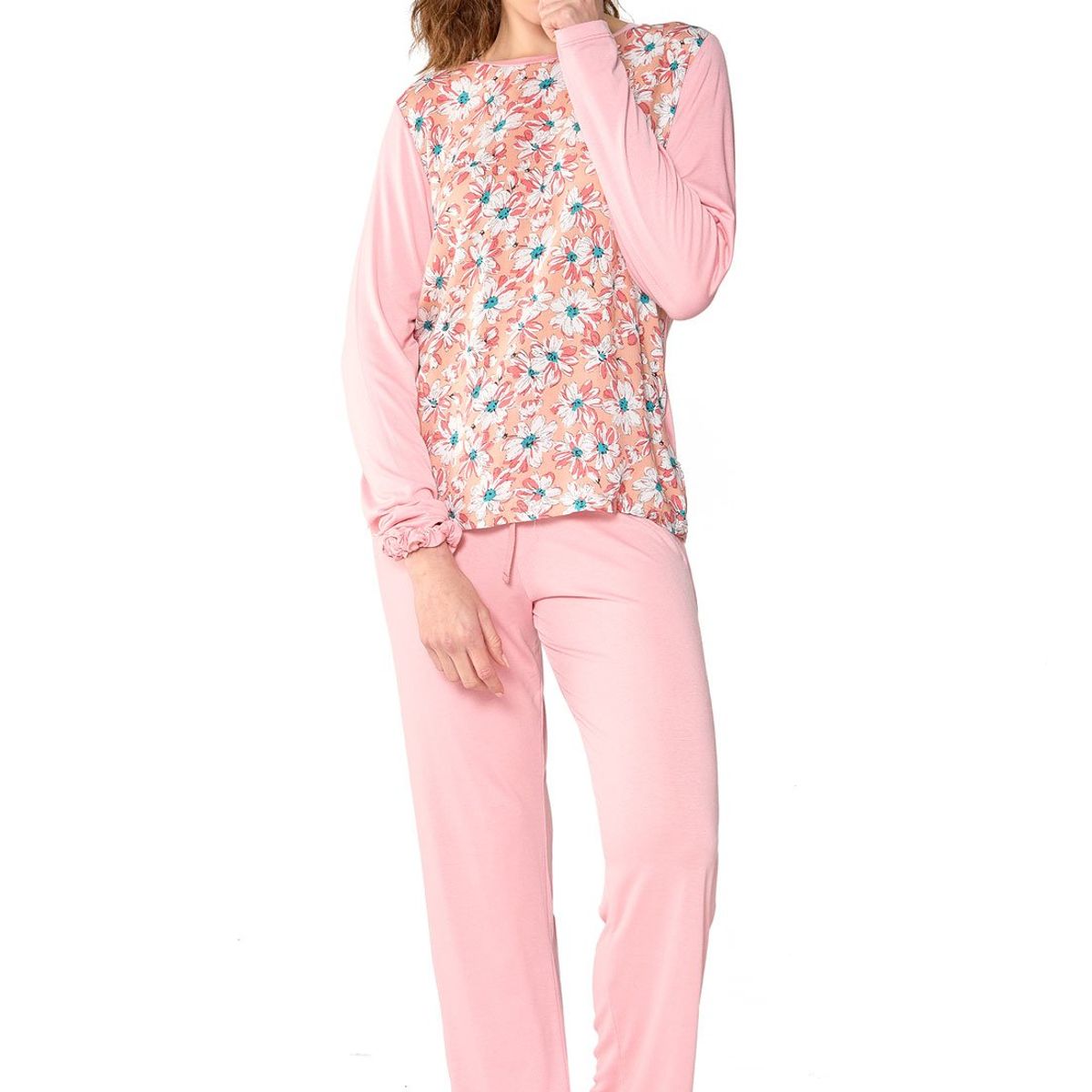 SANTANA - Pijama Mujer Violeta Salmón