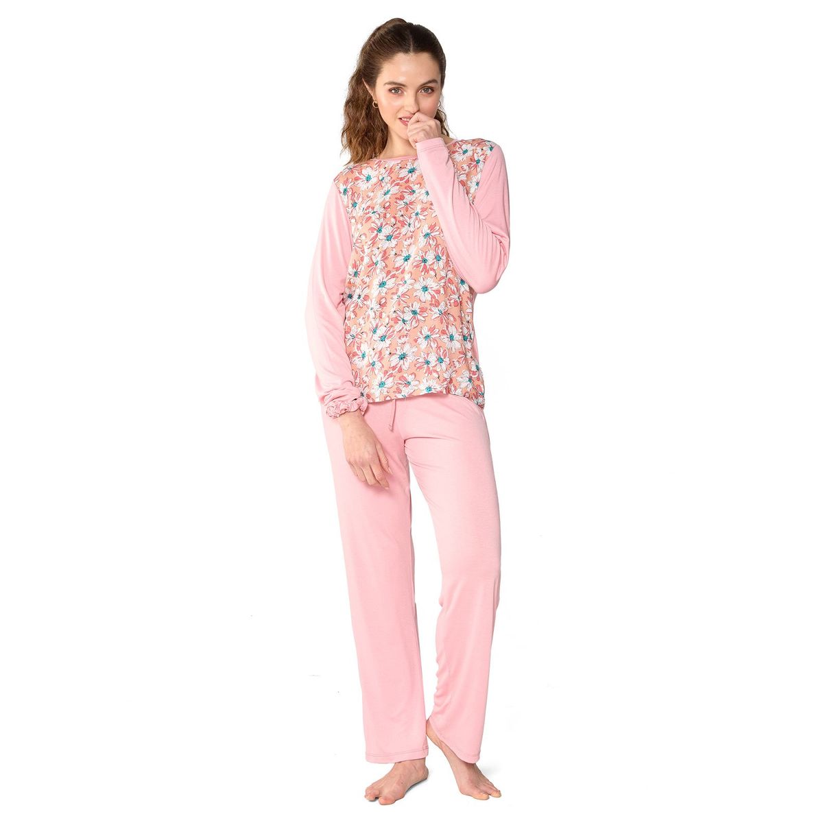 SANTANA - Pijama Mujer Violeta Salmón