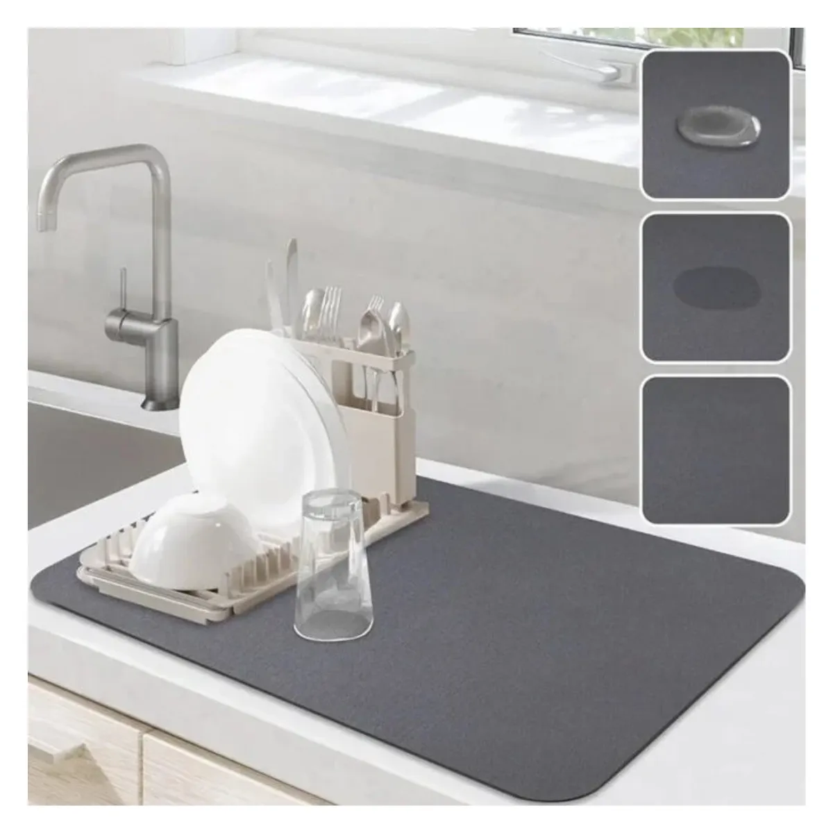 AFM - Tapete Loza Ultra Absorbente Secado Antideslizante Cocina