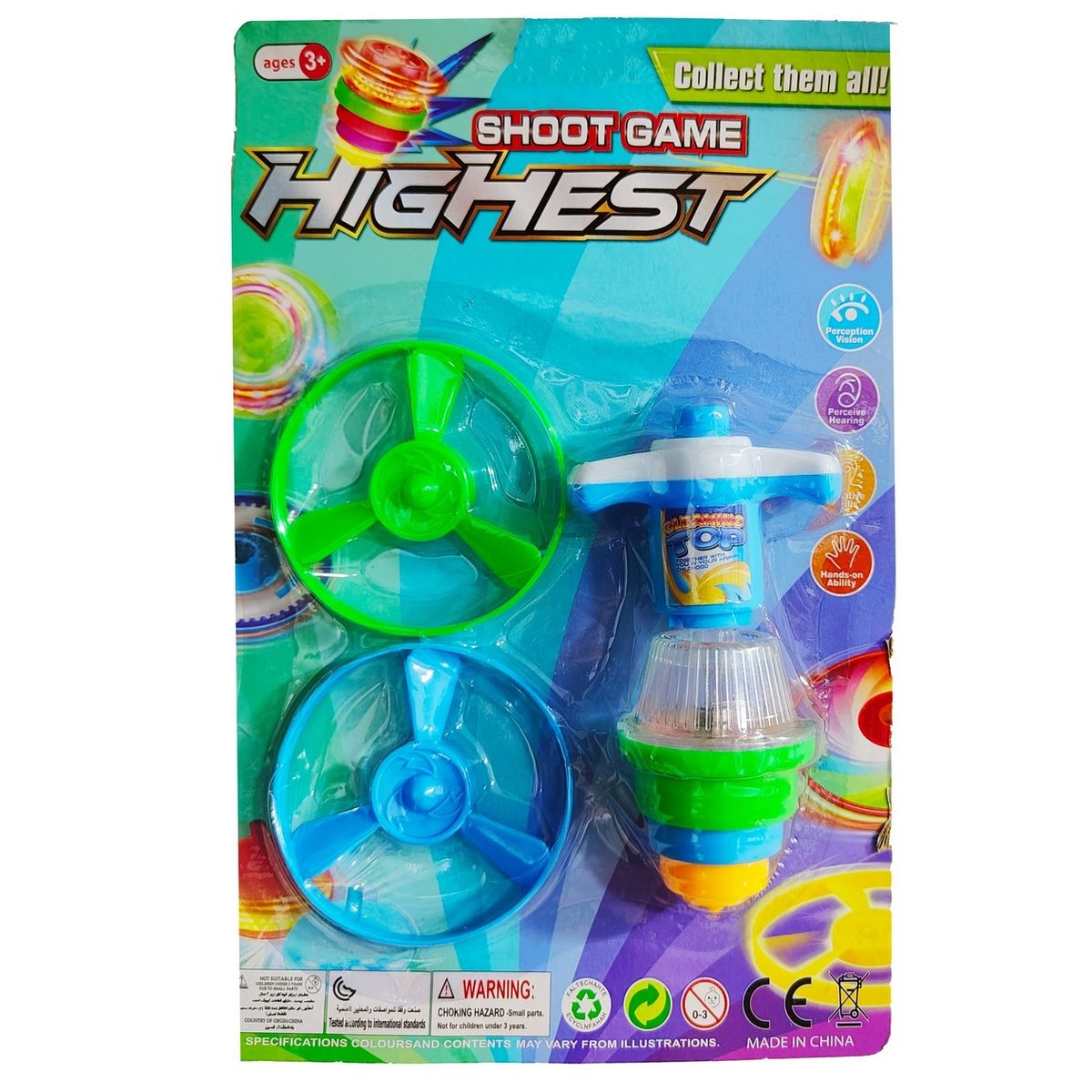 GENERICO - Trompo Luces Lanzador Espiral Colores Divertido Juguete Niño