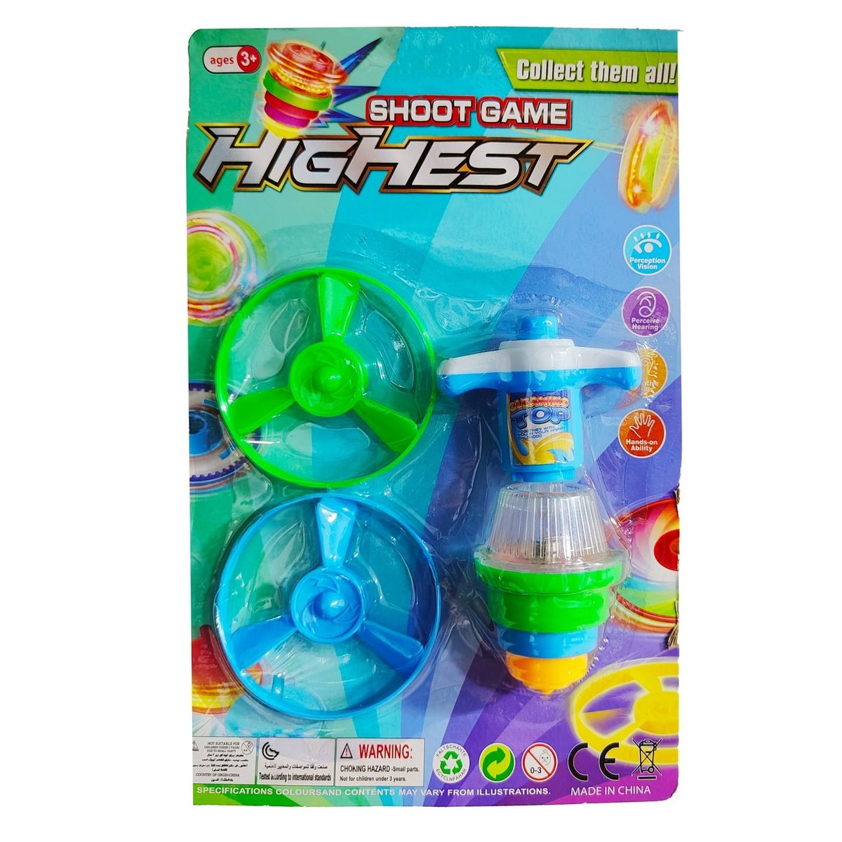 GENERICO - Trompo Luces Lanzador Espiral Colores Divertido Juguete Niño