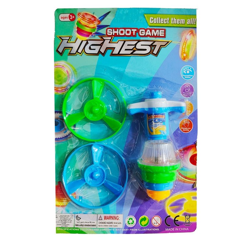 GENERICO - Trompo Luces Lanzador Espiral Colores Divertido Juguete Niño