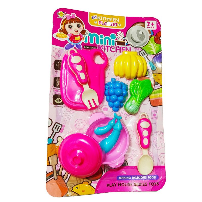 GENERICO - Cocina Muñecas Sartenes Utensilios Frutas Juguete Niñas