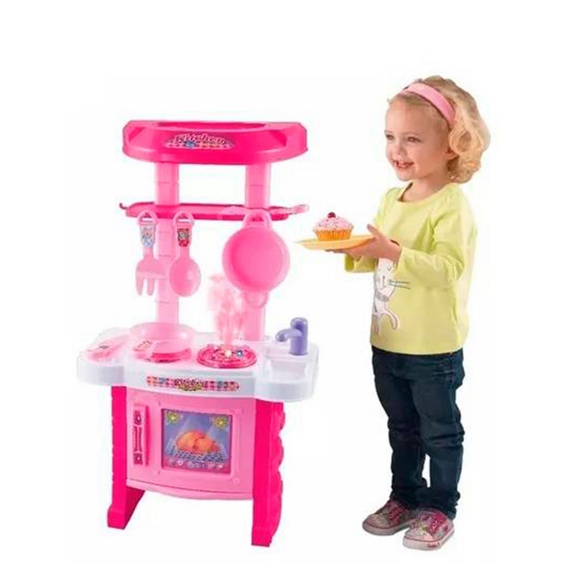 GENERICO - Cocina Niñas Juguete Luz Y Sonido Con Vapor Agua + Baterias
