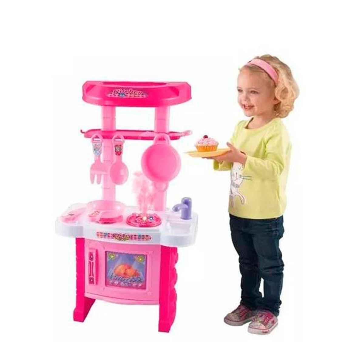 GENERICO - Cocina Niñas Juguete Luz Y Sonido Con Vapor Agua + Baterias