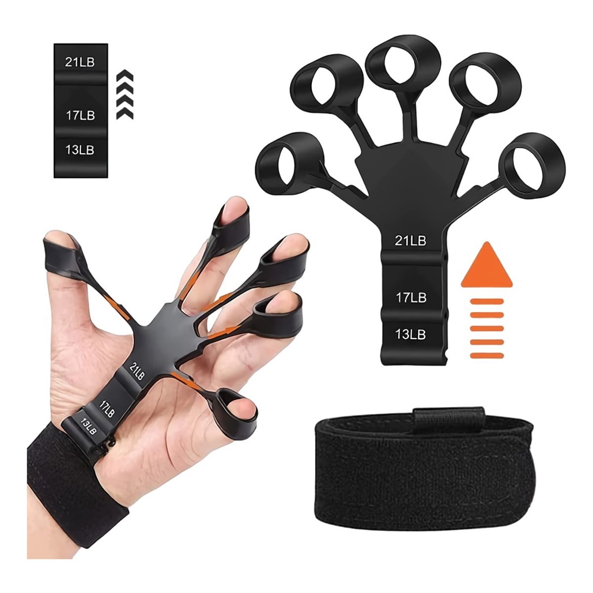 GENERICO - Ejercitador De Mano Grip Con Banda De Resistencia Para Antebrazo y Fortalecimiento Muscular