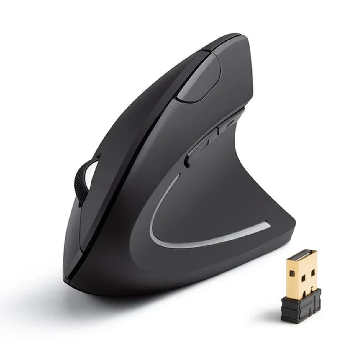 GENERICO - MOUSE VERTICAL ERGO INALAMBRICO+USB+RECARGABLE+BLUETOOTH+24G DUAL