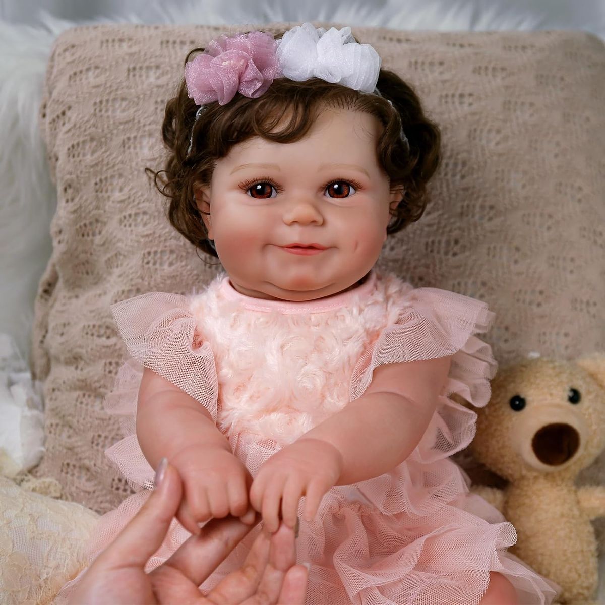 GENERICO - ❤Bebe Reborn❤ Adara ❤ Vestido Rosa ❤