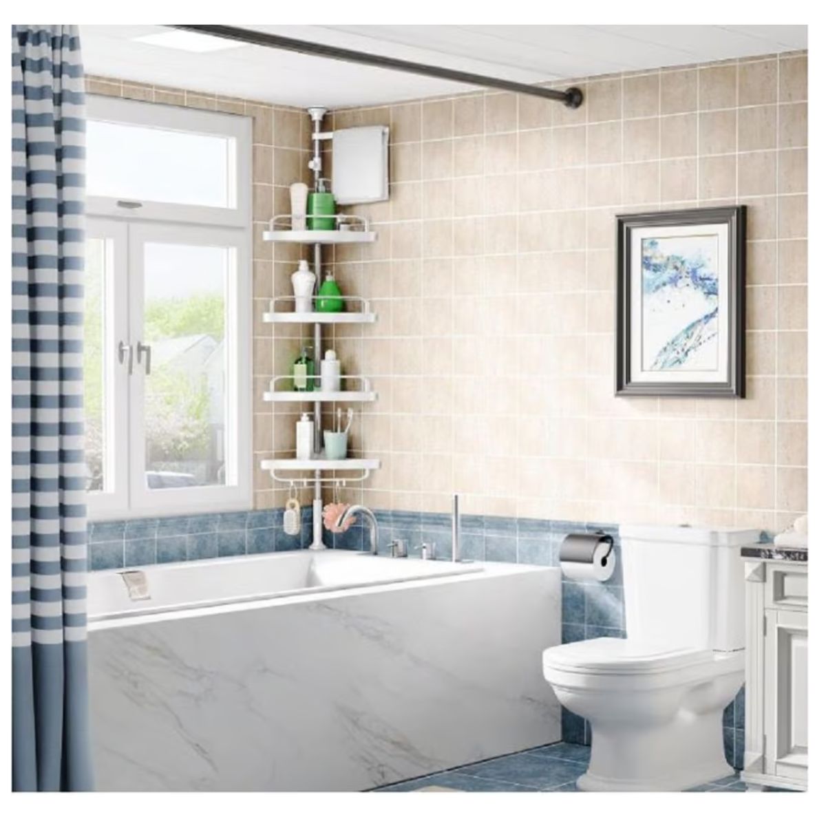 AFM - Organizador Esquinero De Baño Y Ducha