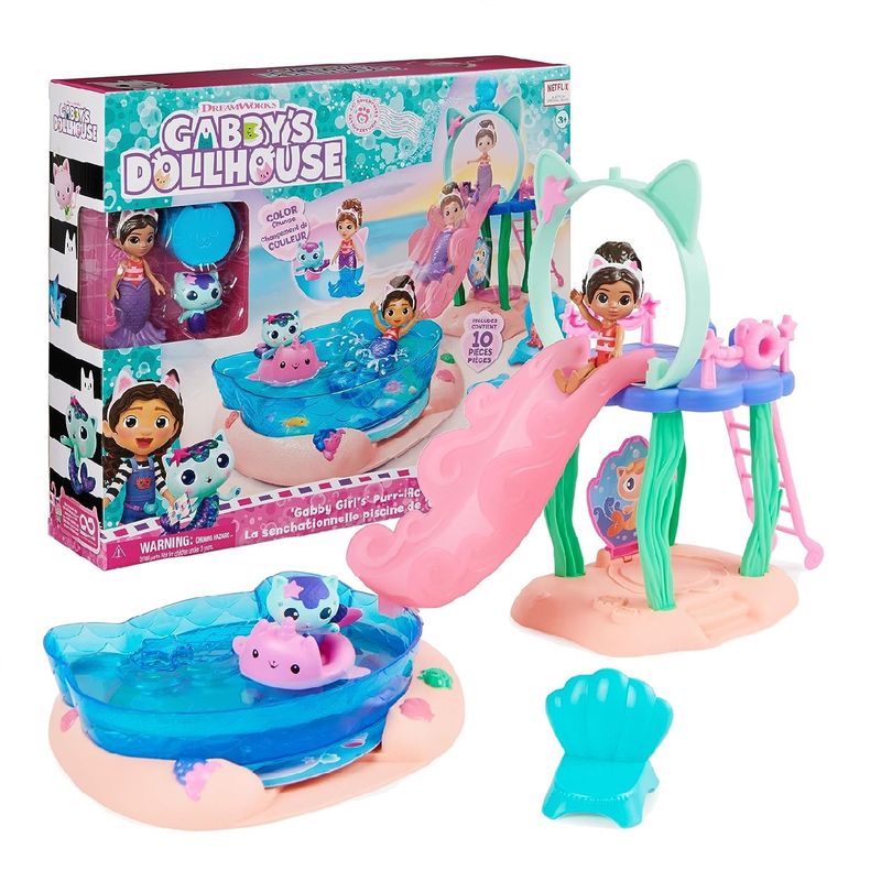 SPIN MASTER - Juego De Piscina Gabby Dollhouse Figuras Accesorios