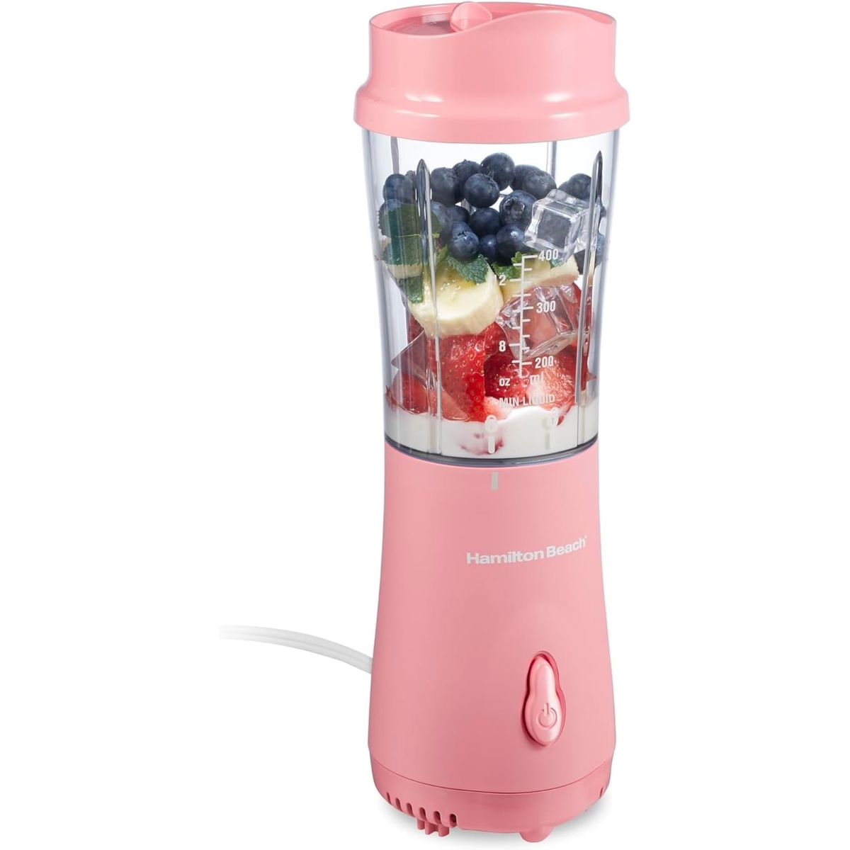 HAMILTON BEACH - Licuadora Personal Hamilton Beach de 414 ml Rosa