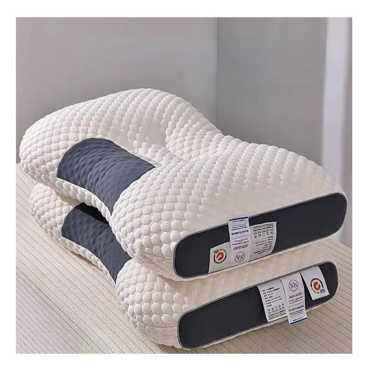 HOME - Set X 2 Almohada Cervical Algodón Ideal Masajes Spa Indeformable.