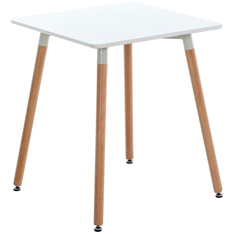 MOBLIHOUSE - Mesa Mdf Cuadrada Blanca 80cm Moblihouse
