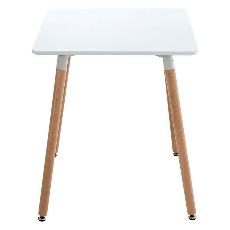 MOBLIHOUSE - Mesa Mdf Cuadrada Blanca 80cm Moblihouse