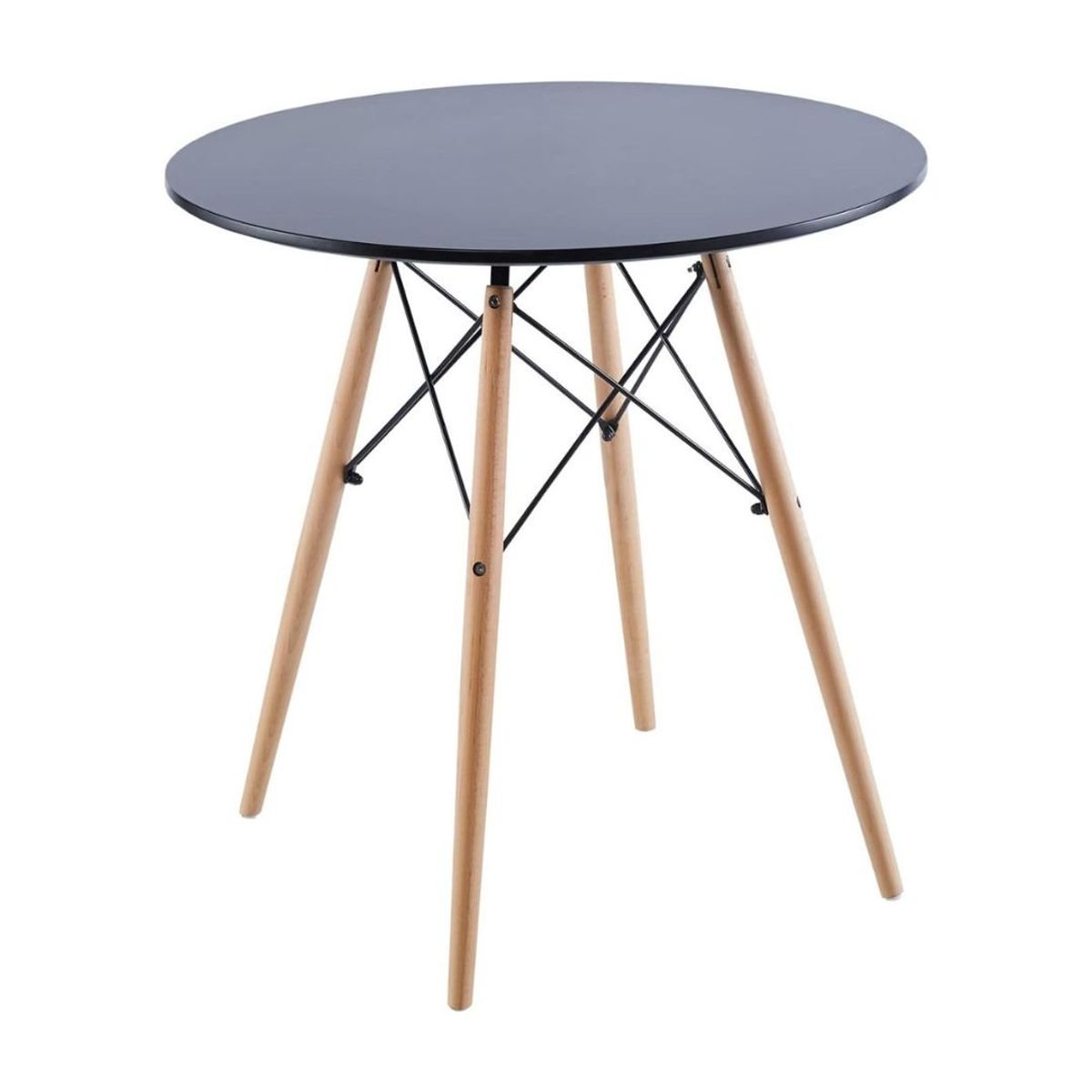 MOBLIHOUSE - Mesa Milano Negra 80cm Moblihouse_.