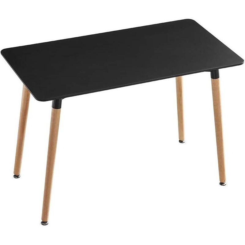MOBLIHOUSE - Mesa De Comedor 6 Puestos Negra 120x60x73cm Moblihouse