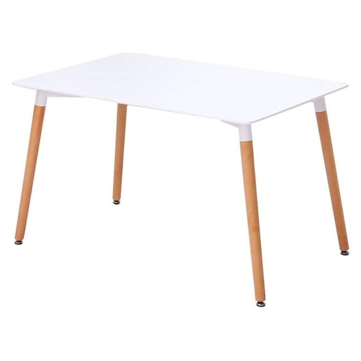 MOBLIHOUSE - Mesa De Comedor 6 Puestos Blanca 120x80x73cm Moblihouse