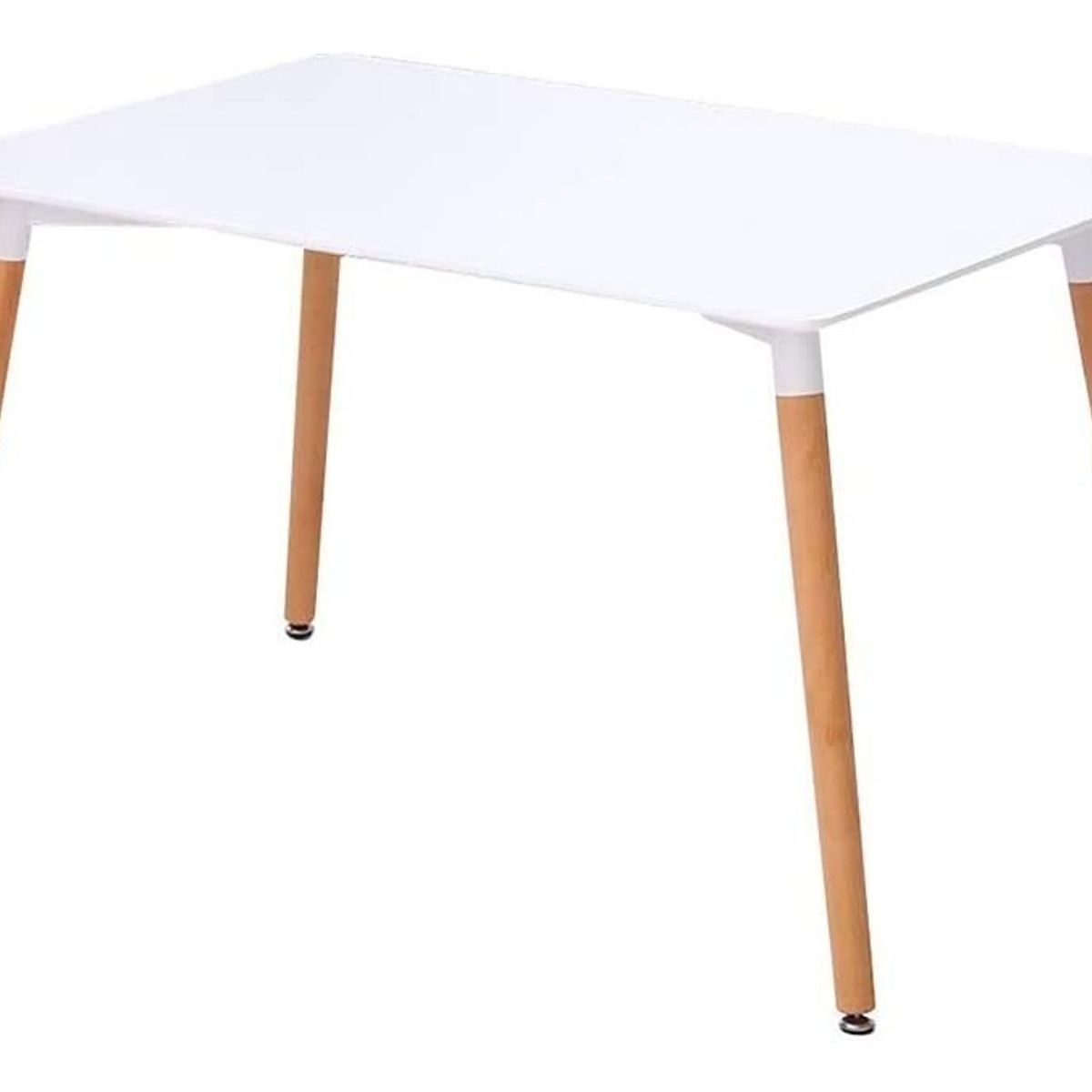 MOBLIHOUSE - Mesa De Comedor 6 Puestos Blanca 120x60x73cm Moblihouse_.