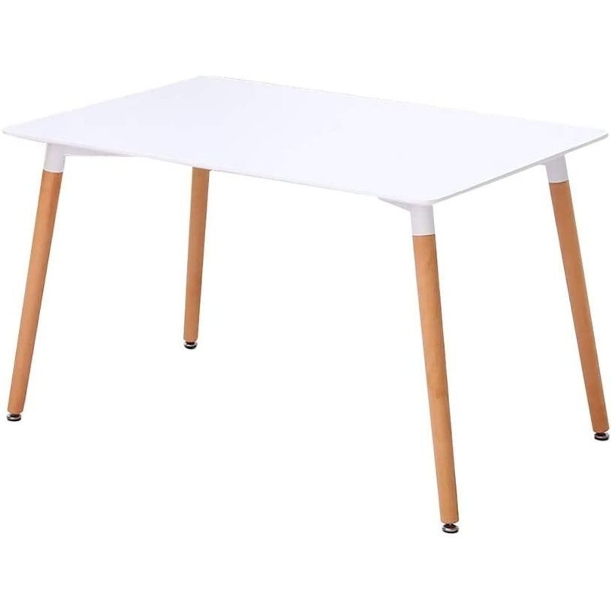 MOBLIHOUSE - Mesa De Comedor 6 Puestos Blanca 120x60x73cm Moblihouse_.