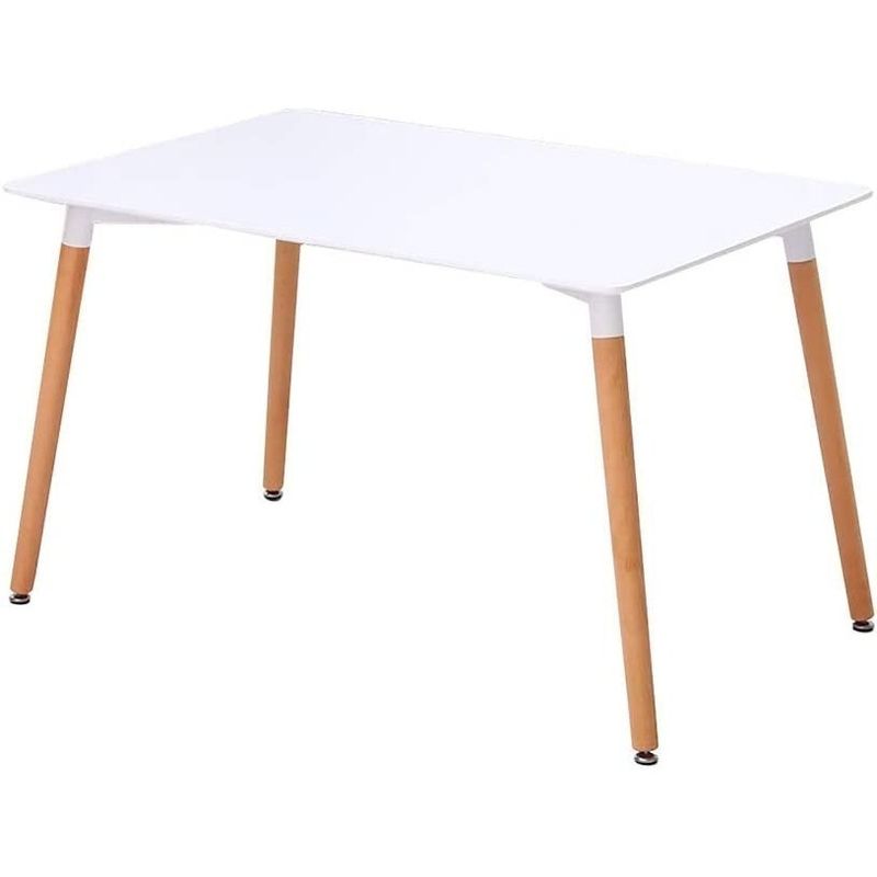 MOBLIHOUSE - Mesa De Comedor 6 Puestos Blanca 120x60x73cm Moblihouse