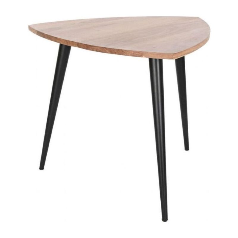 MOBLIHOUSE - Mesa De Comedor Ovalo De 90 Cm Roble