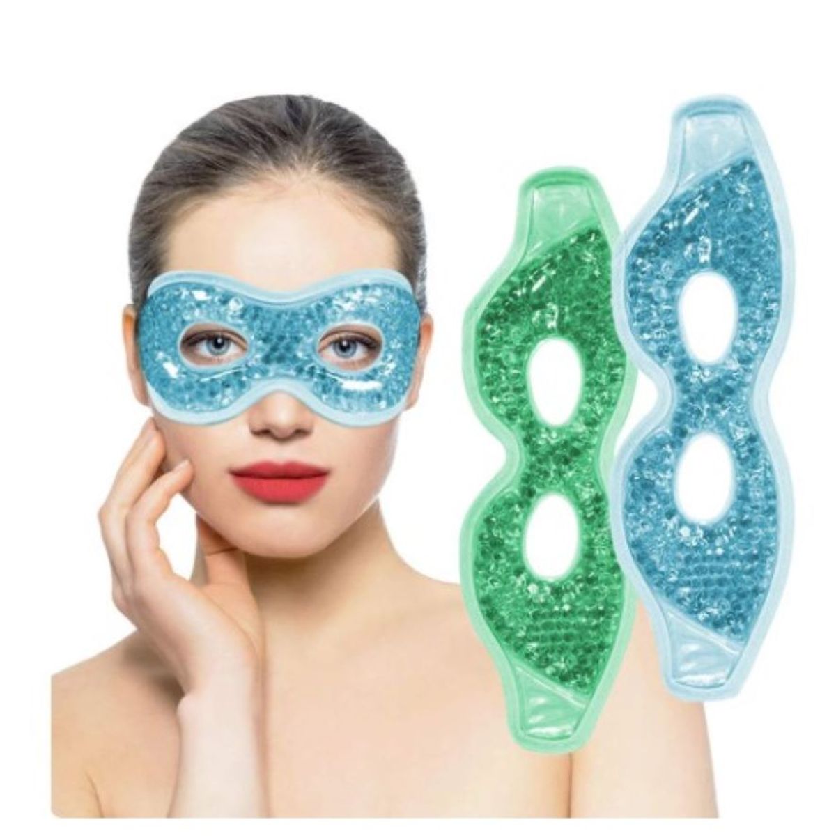 GENERICO - Mascarilla De Gel X 2 Para Ojos Compresa Fria Y Caliente