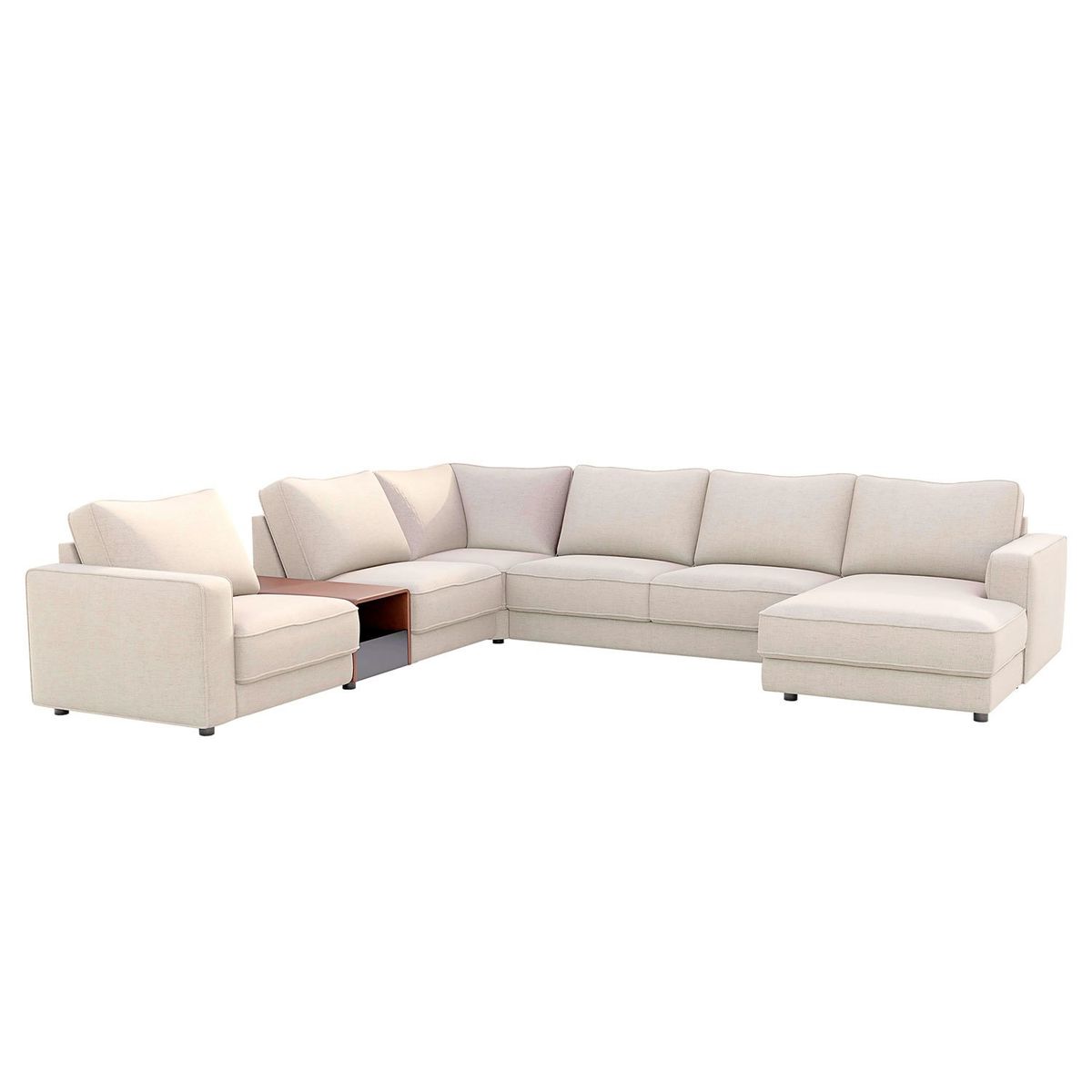 GENERICO - Sofá Esquinero Modular con las en L y Moderna Color Blanco