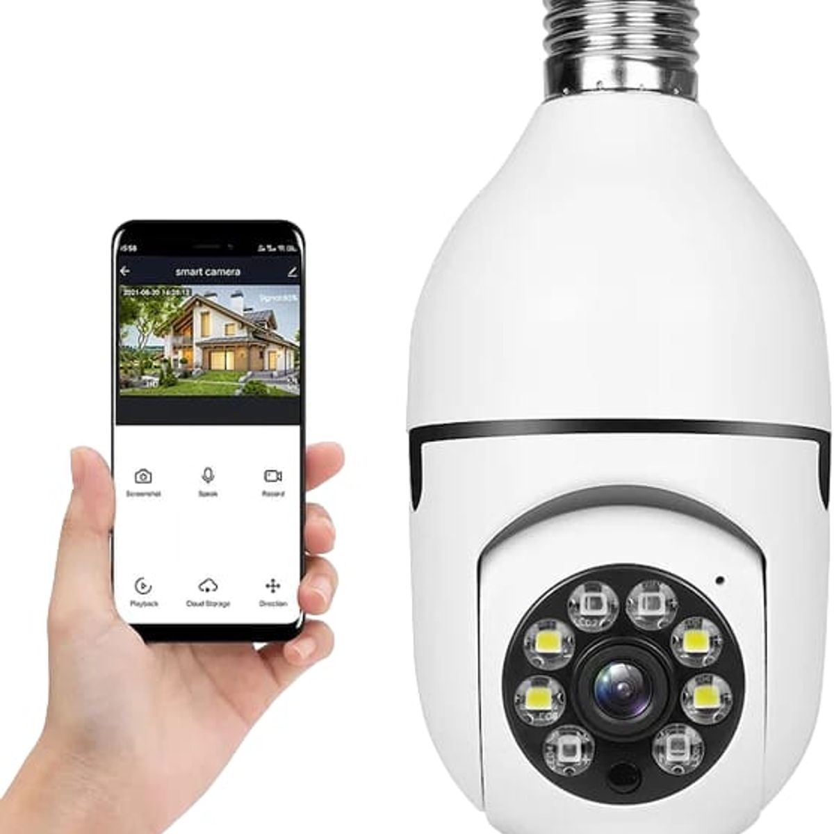 GENERICO - CAMARA DE SEGURIDAD 360 BOMBILLO APP TUYA 1080P WIFI