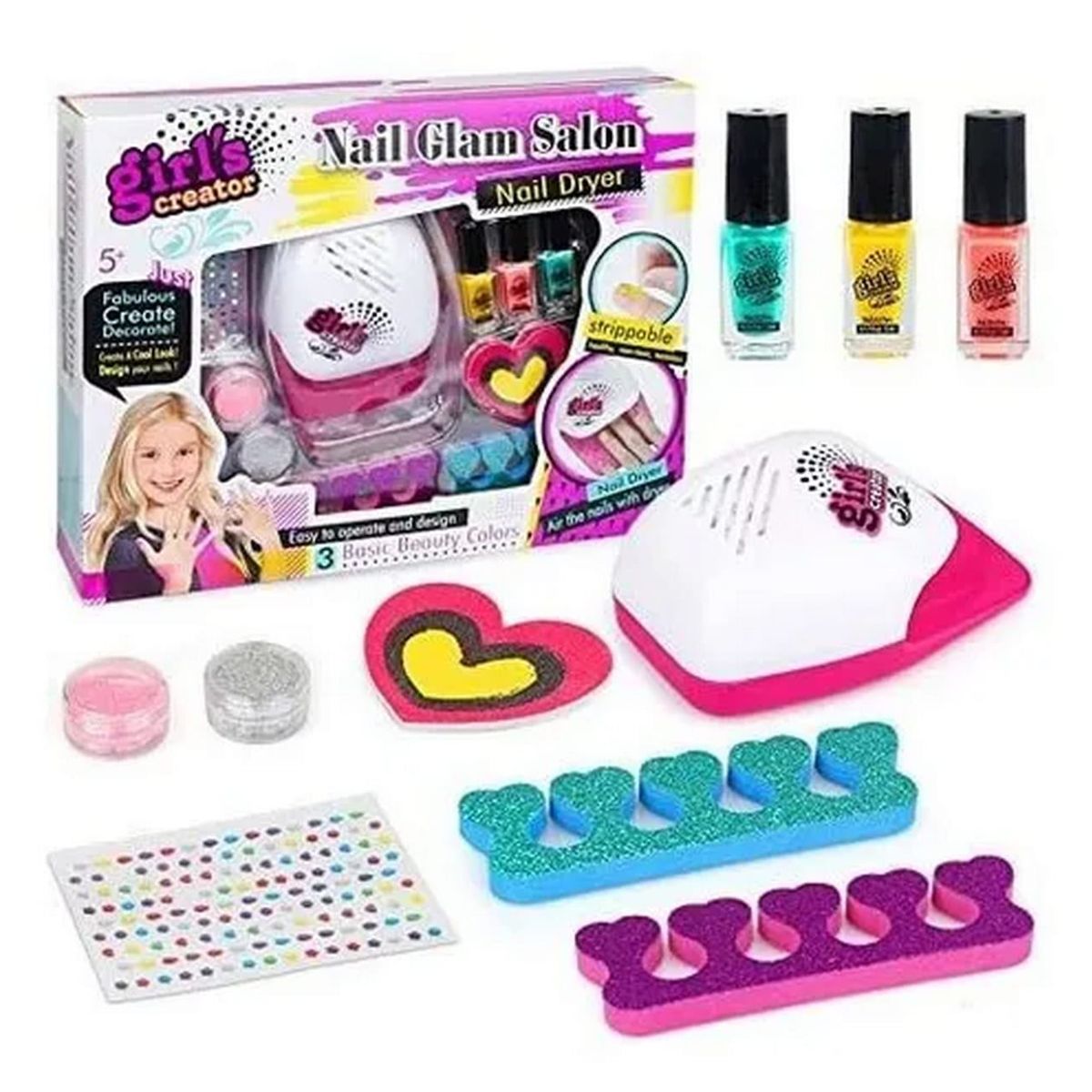 GENERICO - Juguete Kit Uñas Niñas Accesorios Set Manicure Esmaltes