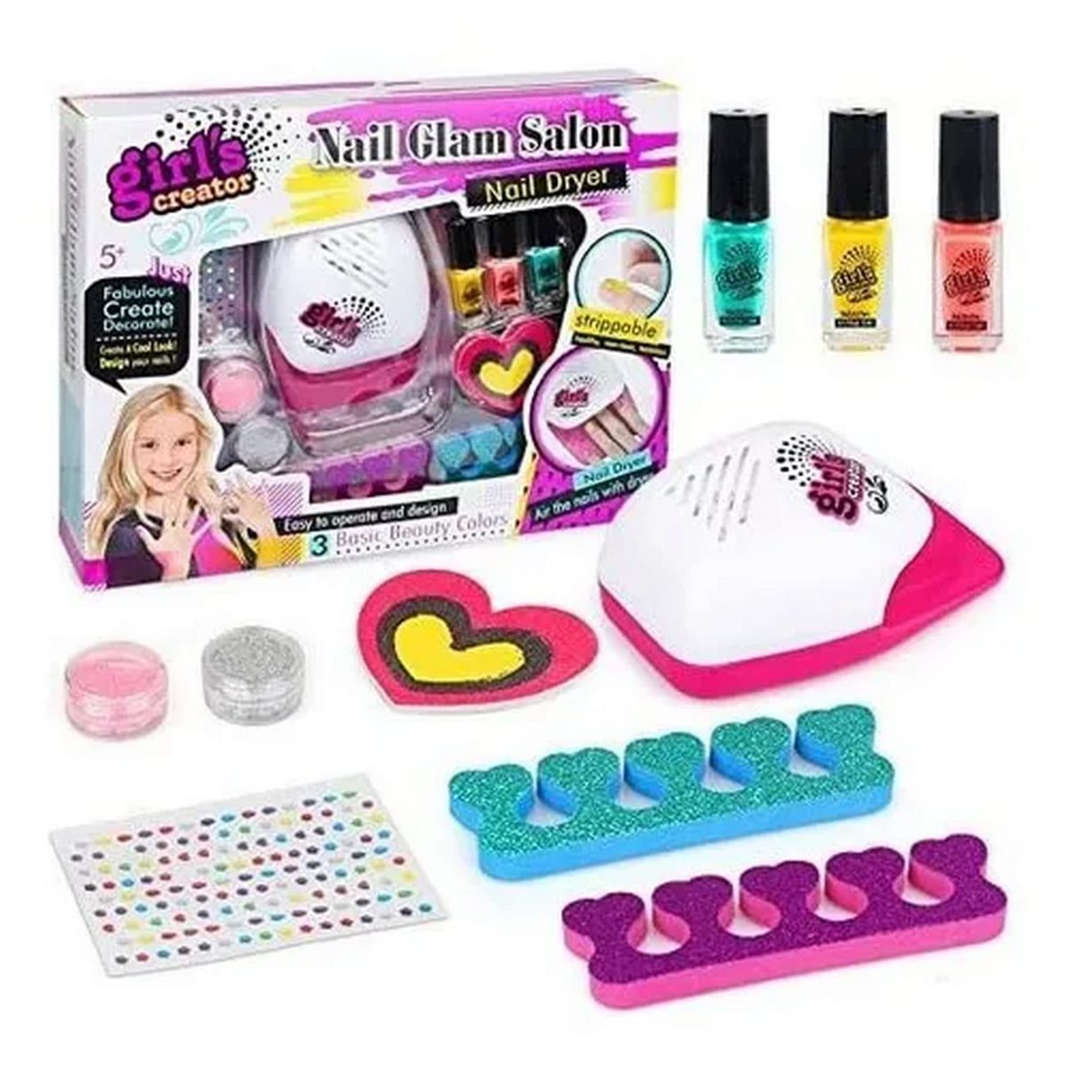 GENERICO - Juguete Kit Uñas Niñas Accesorios Set Manicure Esmaltes
