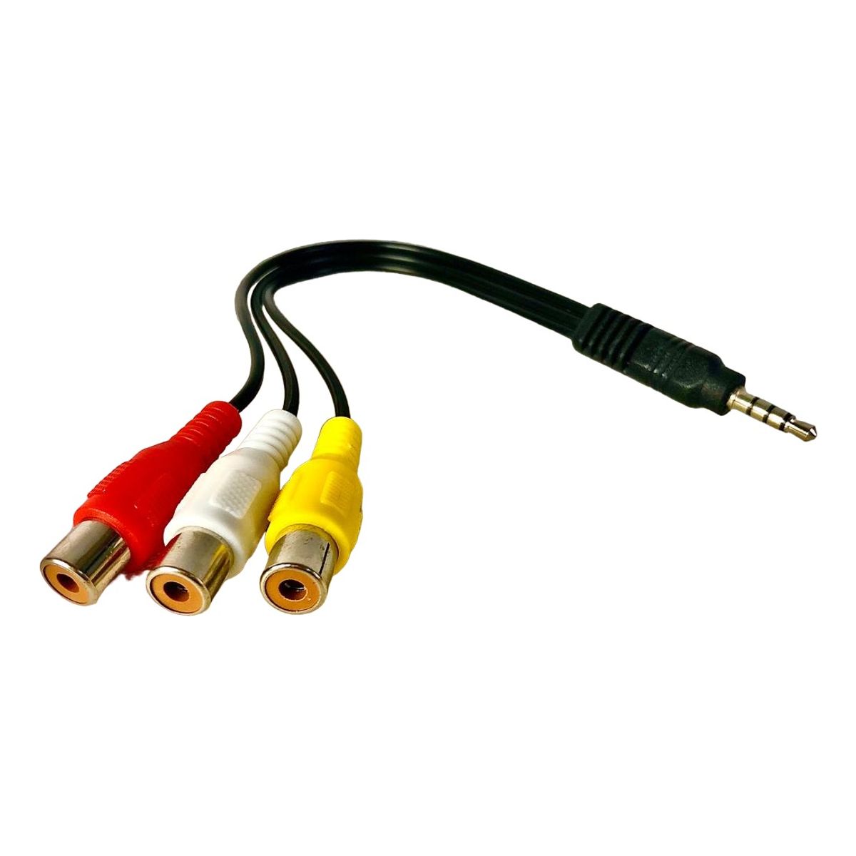 GENERICO - Cable Adaptador Jack 3.5mm Hembra A 3 Rca Av M/f Audio Video