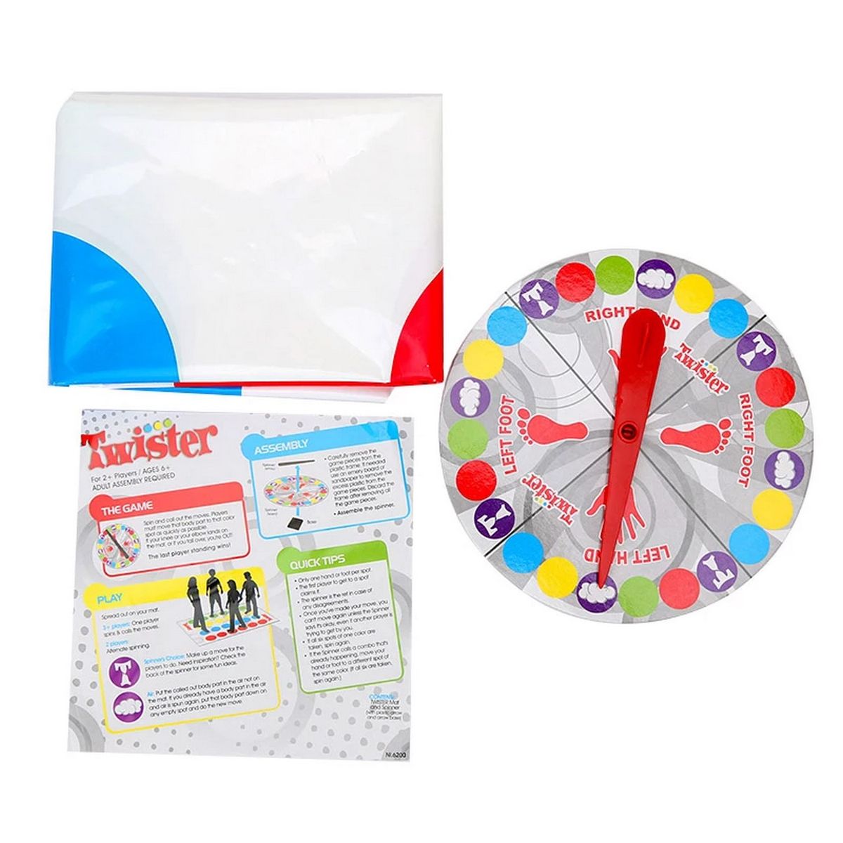 GENERICO - Juego Twister En Familia Tapete Colores Dedos Pies Habilidad