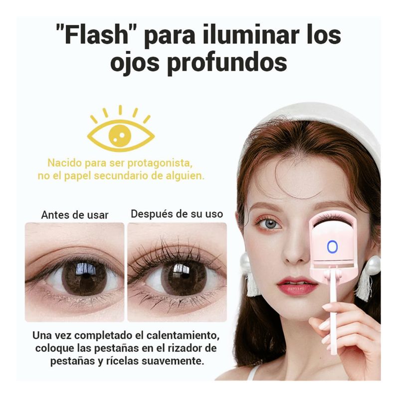 GENERICO - Encrespador Pestañas Eléctrico Rizador Con Efecto De Fijación De Calor