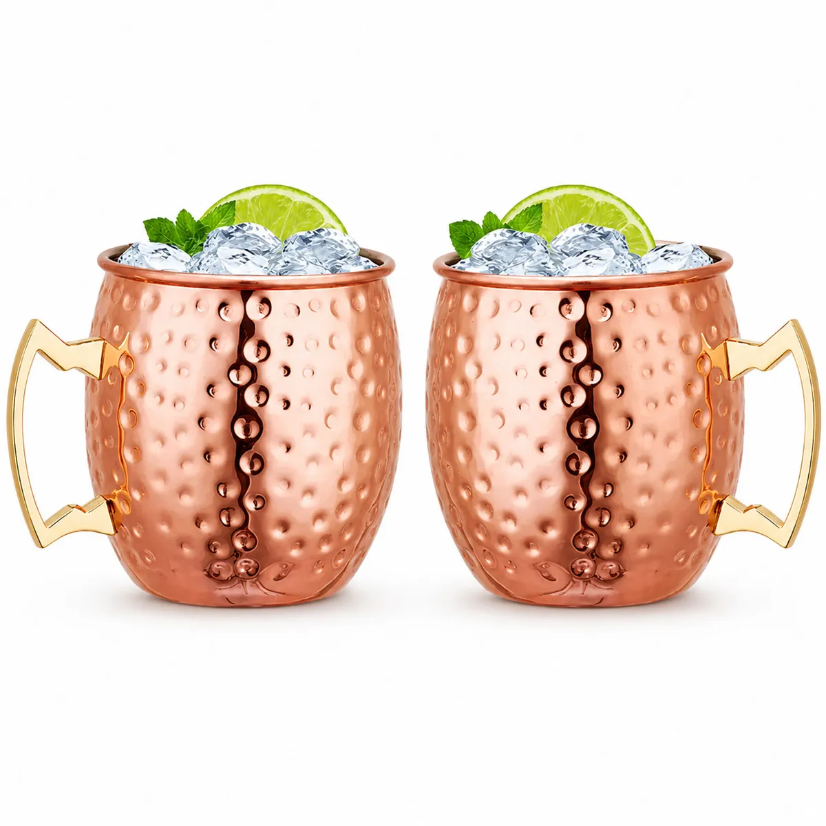 ONE PIXEL - Mug Vasos Cobre Set De 2 Tazas Moscow Mule Coctel One Pixel