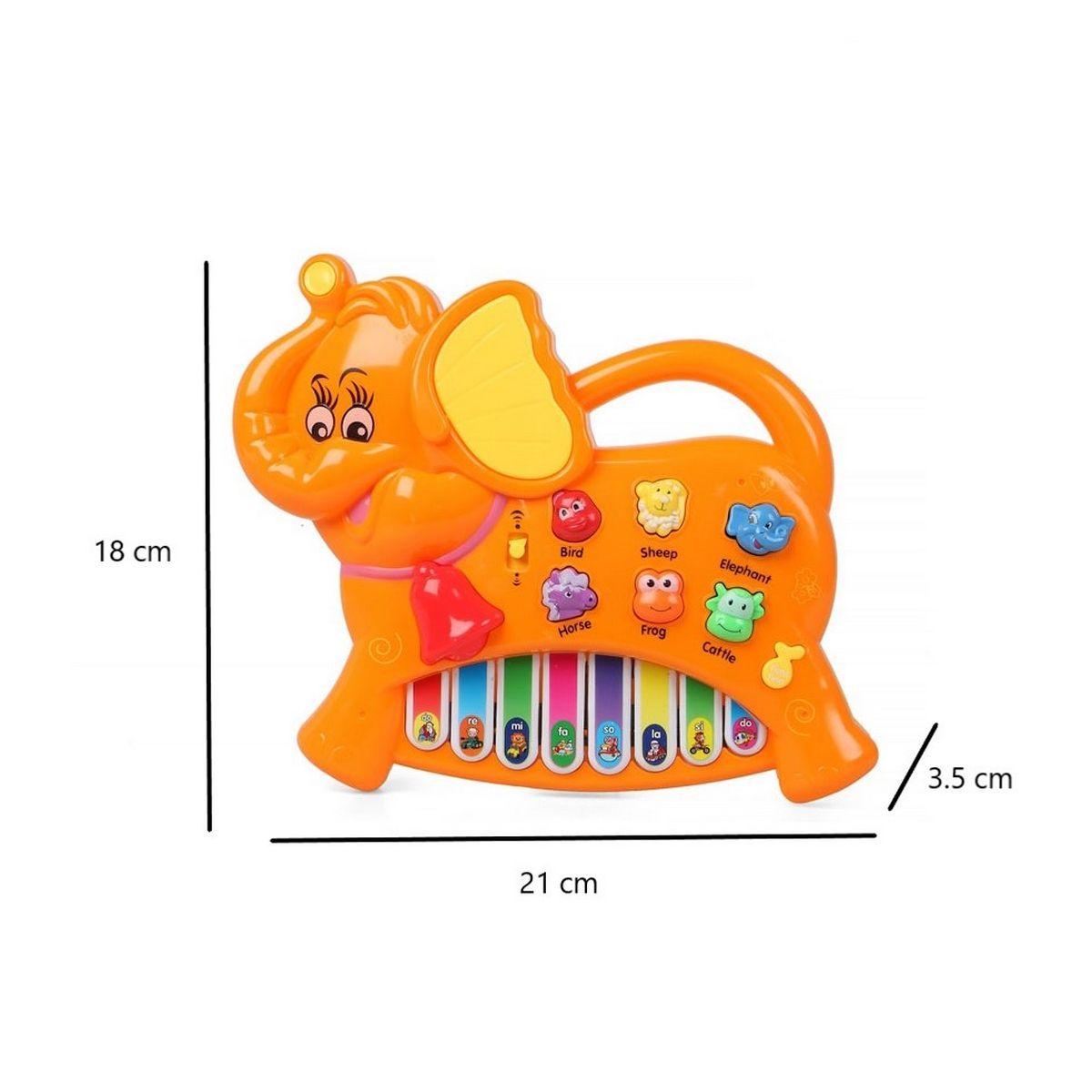 GENERICO - Piano Organeta Elefante Animales Musical Bebes Niño +bateria