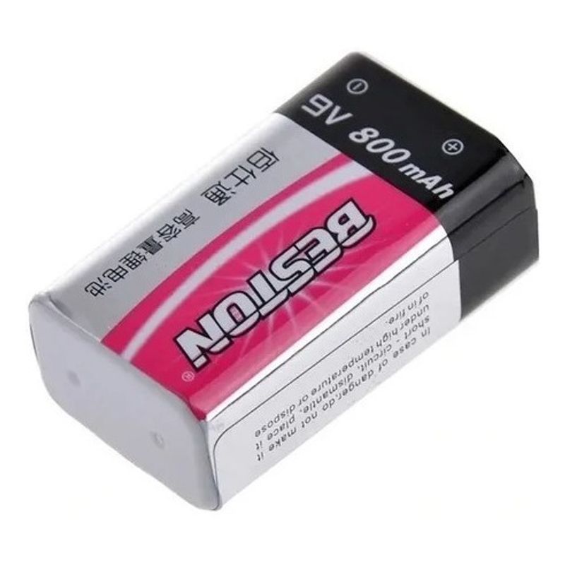BESTON - Bateria Pila Recargable 9v Beston Original 800mah Cuadrada