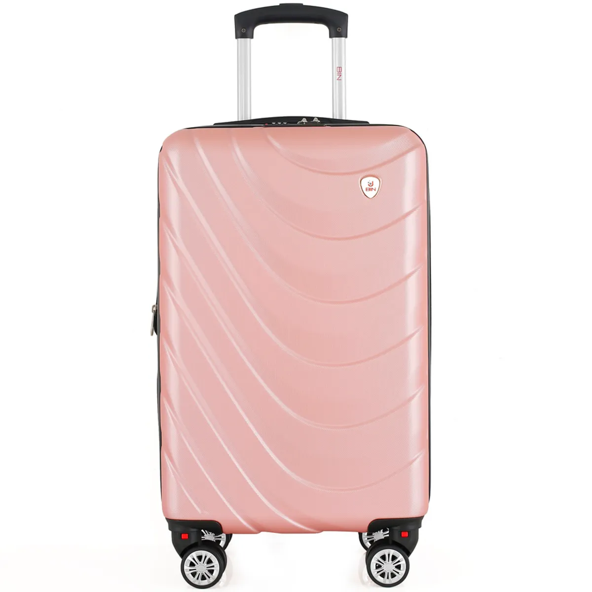 BIN COLOMBIA - Maleta De Viaje Expandible para Cabina de Mano 10kg Tamano S Bin M007 Oro Rosa