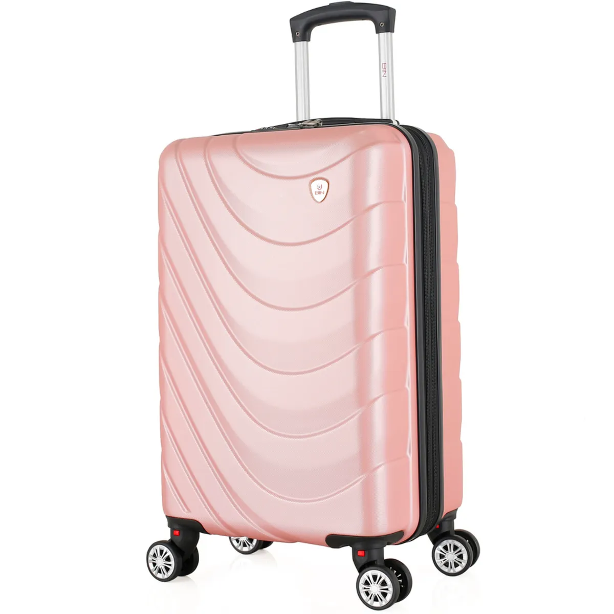 BIN COLOMBIA - Maleta De Viaje Expandible para Cabina de Mano 10kg Tamano S Bin M007 Oro Rosa