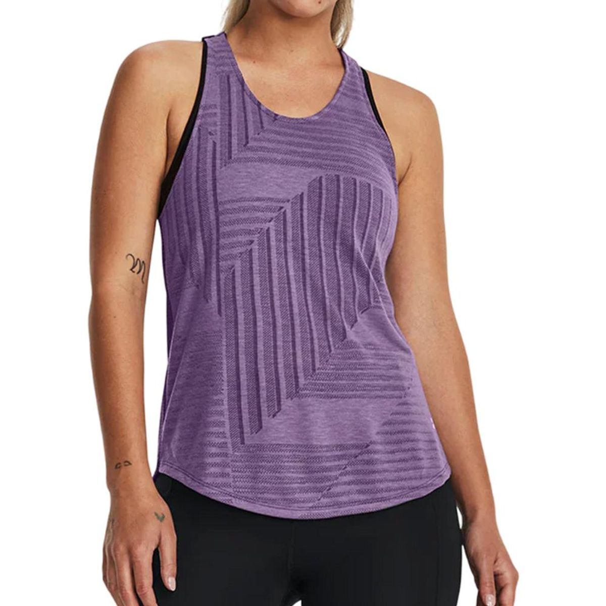UNDER ARMOUR - Camiseta Esqueleto Under Armour Streaker Mujer-Morado