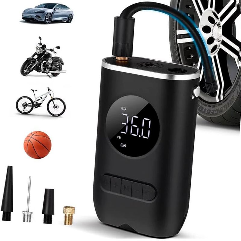 GENERICO - Compresor Portatil Inalambrico Para Carros Motos y Bicis