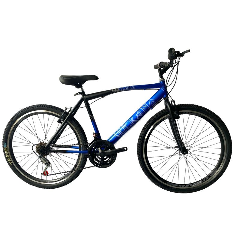 ATILA - Bicicleta MTB en Acero rin 26 con 18 cambios  Aros D/P Azul