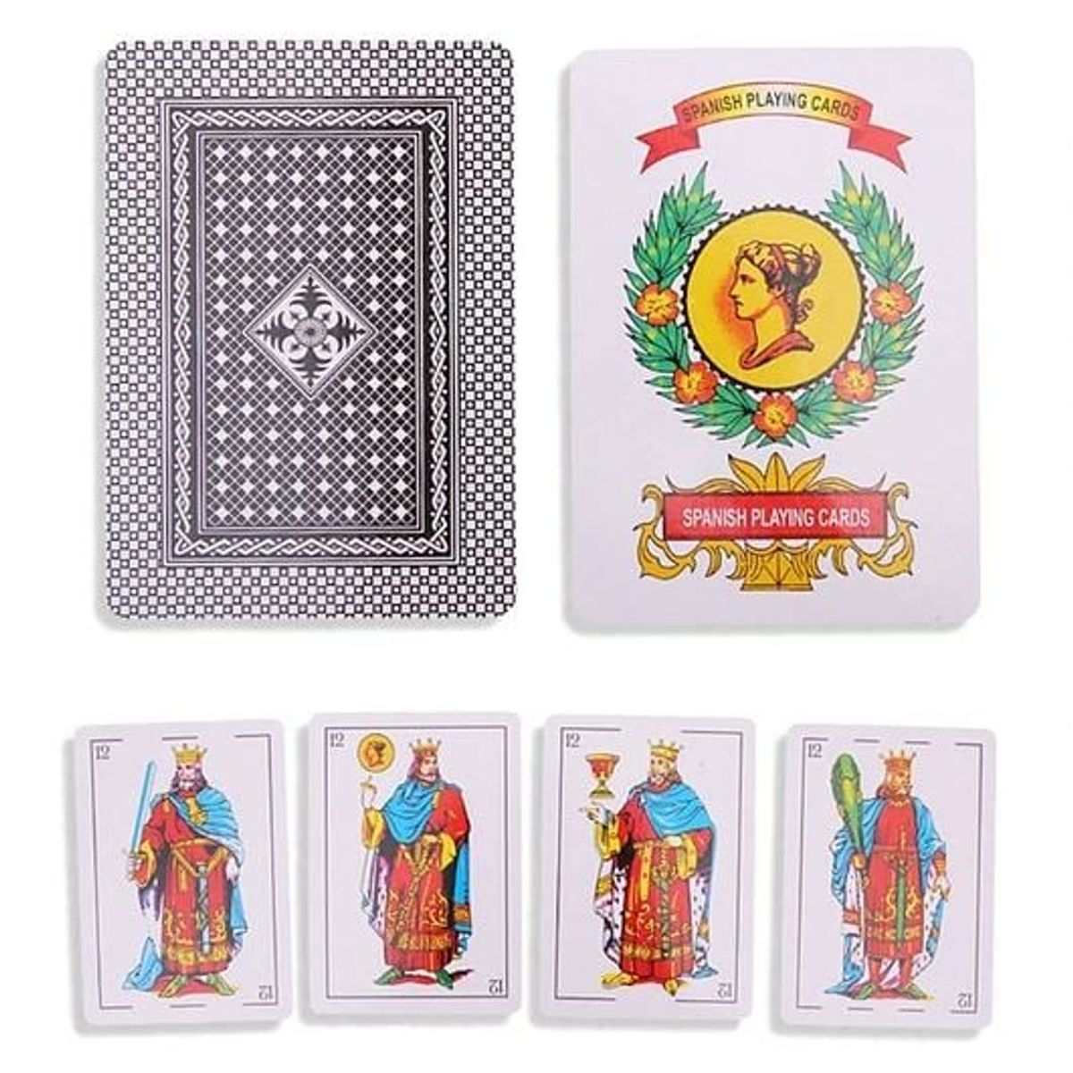 GENERICO - Set 2 Naipes Español Naveta Baraja 50 Cartas