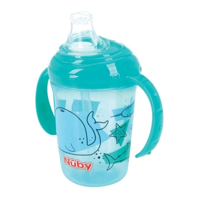 NUBY - Vaso De Iniciación - Valvula  De Silicona 8 Oz Animalitos
