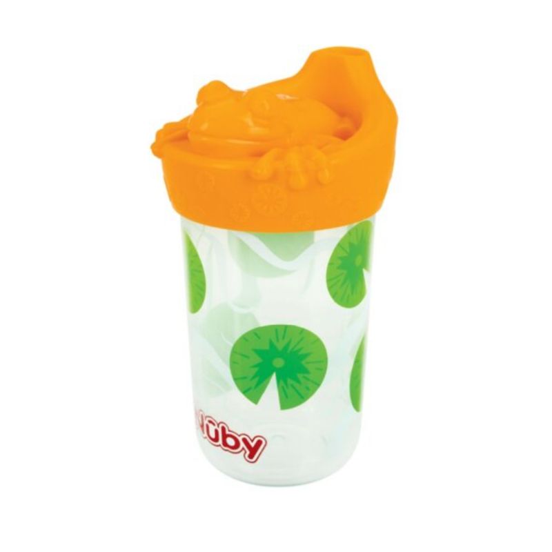 NUBY - Vaso De Iniciación Con Tapa De Silicona Diseño Naranja